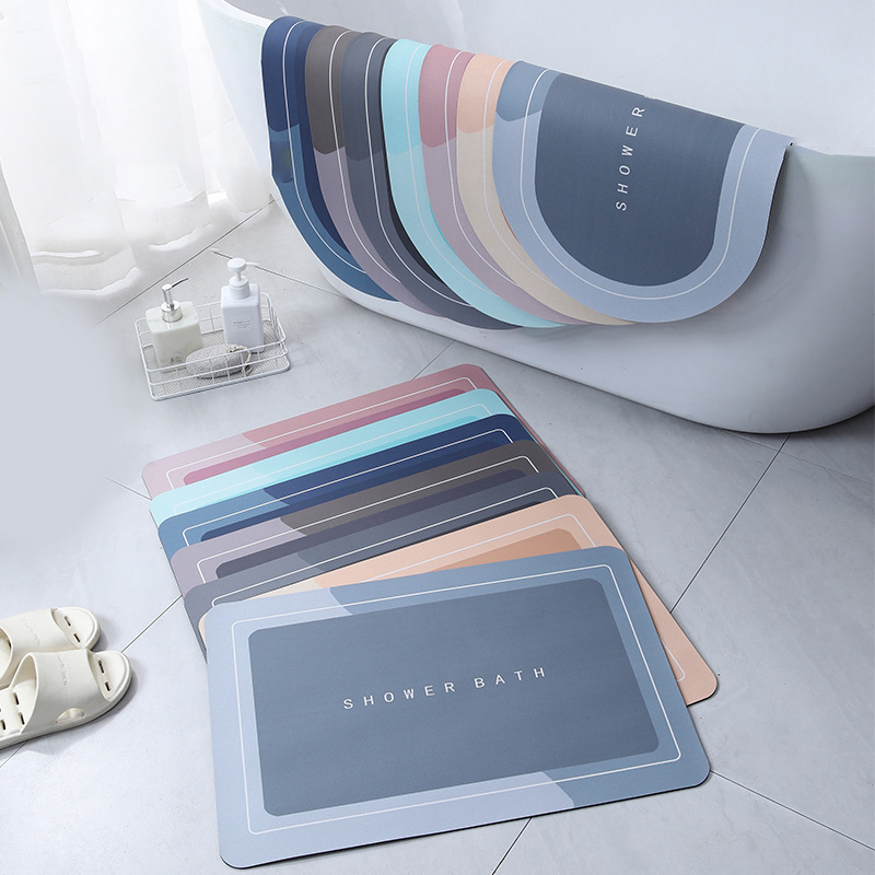 Jet Home Bathroom Mats - แผ่นอาบน้ำในห้องน้ำซึมซับดีพรมห้องอาบน้ำกันลื่นแห้งเร็วพรมเช็ดเท้าแผ่นกันลื่นในห้องน้ำทางเข้าห้องครัวพรมเช็ดเท้าพรมอ่างอาบน้ำ