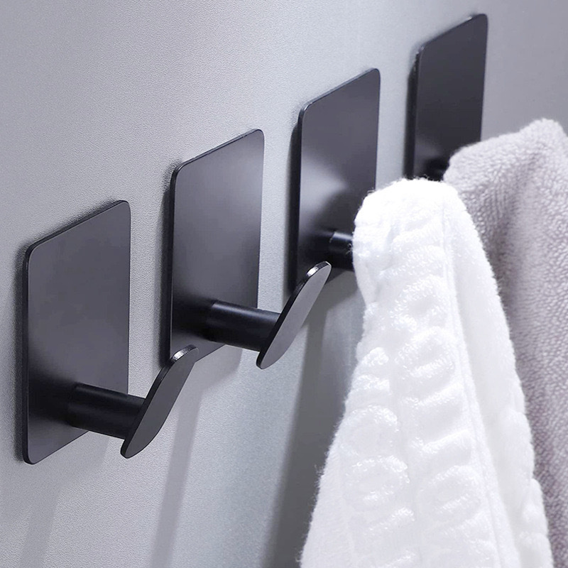 Towel Bar Stainless - ชุดราวแขวนผ้าเช็ดตัวและตะขอแขวนเสื้อผ้าสแตนเลส 1/4 ชิ้น สำหรับห้องน้ำ ห้องนอน อุปกรณ์จัดเก็บของใช้ในบ้าน