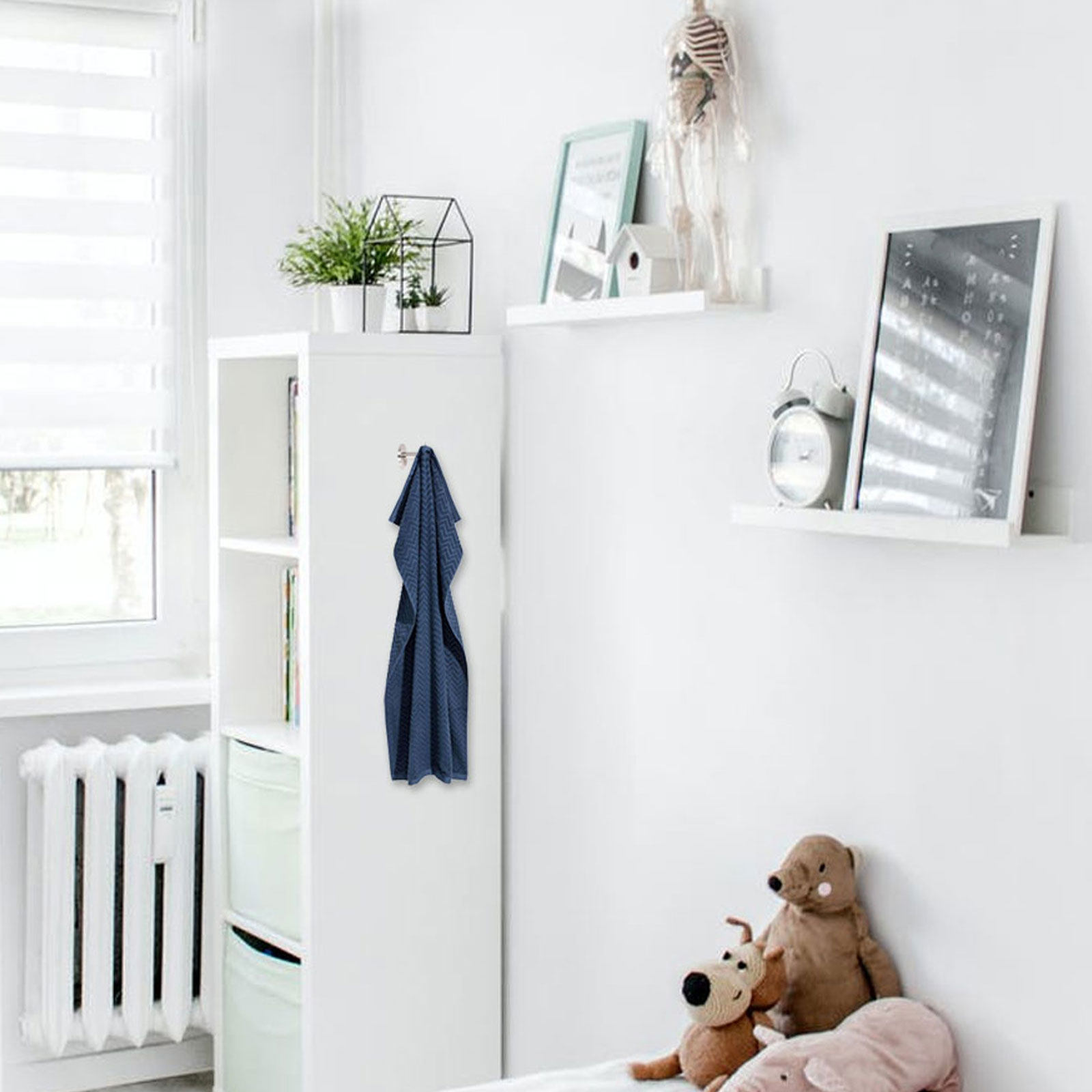 Home Bathroom Towels - ตะขอโลหะ 6 ชิ้น ตะขอแขวนผนังสแตนเลส ดีไซน์ทันสมัย สำหรับแขวนเสื้อผ้า