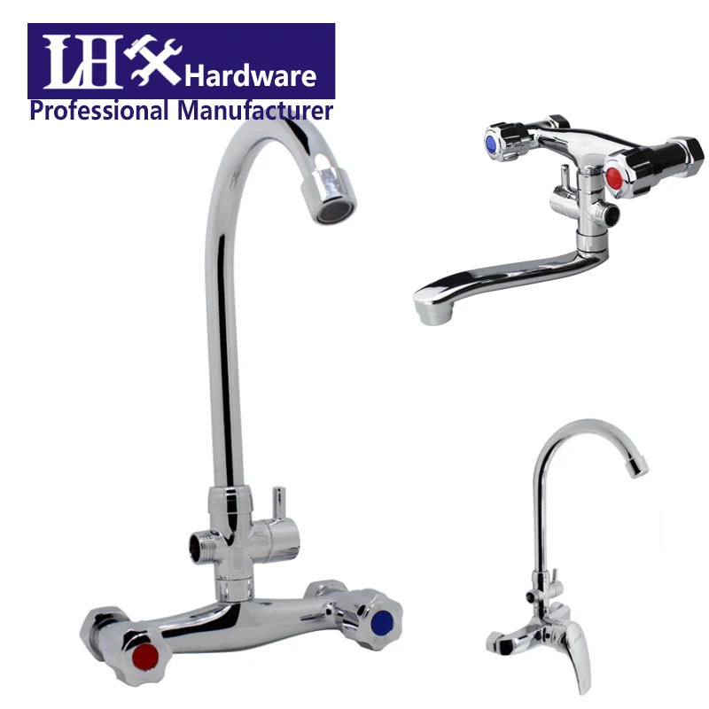 Home Hardware Bathroom Faucets - Water Tap สําหรับก๊อกน้ําห้องครัวห้องน้ําร้อนและเย็นผสมสีแดงสีฟ้ารหัสฮาร์ดแวร์บ้าน LHX XY109 DIY