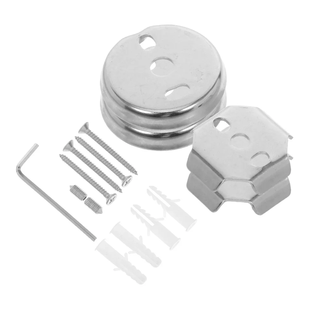 Towel Bar Stainless - ชุดอุปกรณ์ติดตั้งราวแขวนผ้าสแตนเลส 15 ชิ้น สำหรับราวแขวนผ้าแบบติดผนัง ราวแขวนฝักบัว และชั้นวางของในห้องน้ำ