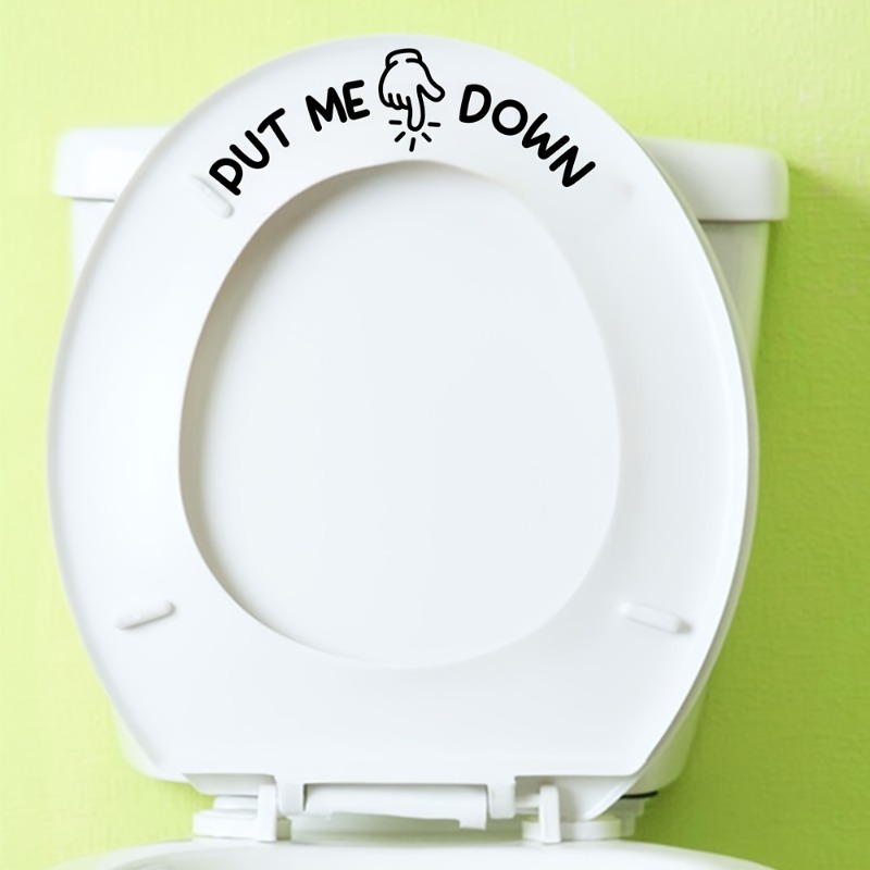 Home Bathroom Design Ideas - สติกเกอร์ติดห้องน้ำลายตลก 2 ชิ้น ลาย PUT ME