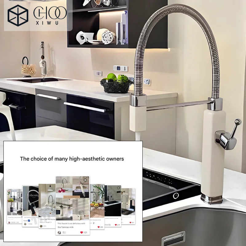 Home Hardware Bathroom Faucets - ก๊อกน้ำอ่างล้างหน้าสำหรับตกแต่งบ้าน อุปกรณ์ในห้องน้ำ ก๊อกน้ำอ่างล้างจานในครัว สไตล์โมเดิร์นมินิมอล