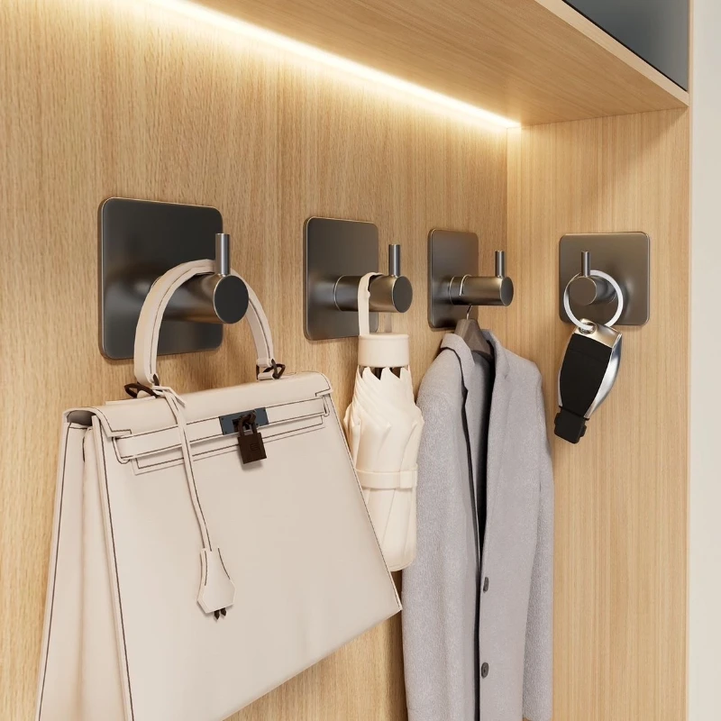 Towel Bar Stainless - ตะขอแขวนผ้าเช็ดตัวและเสื้อคลุมอาบน้ำแบบติดผนัง 1-5 ชิ้น ตะขอสแตนเลสสำหรับห้องน้ำ อุปกรณ์แขวนผ้าเช็ดตัวและอุปกรณ์เสริมในห้องอาบน้ำ