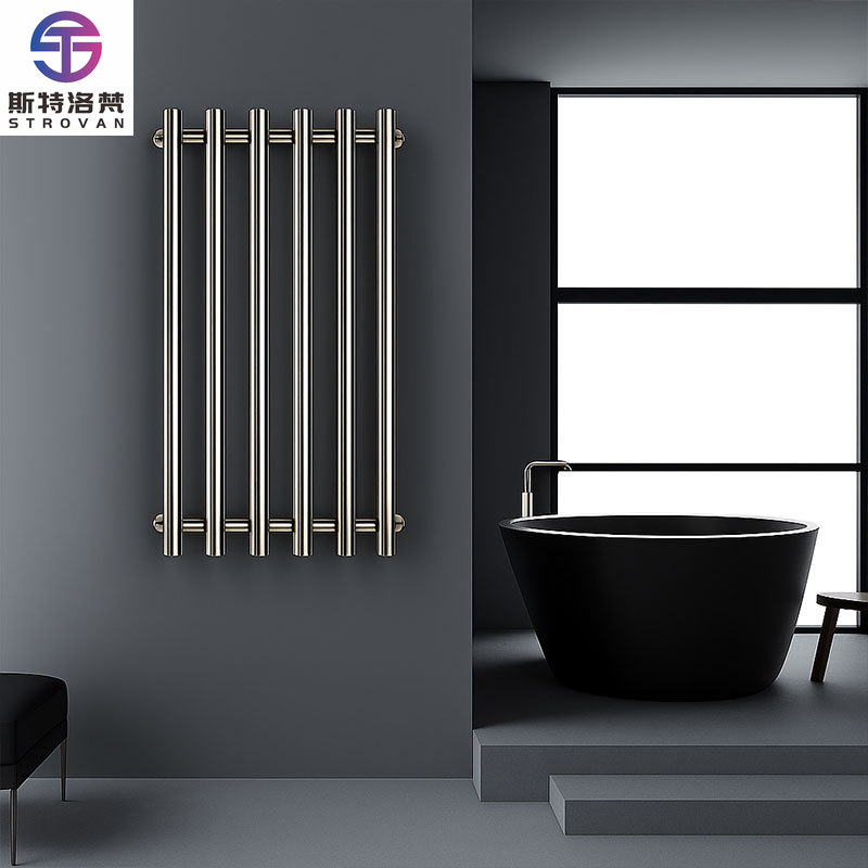 Towel Bar Stainless - ราวแขวนผ้าขนหนูสแตนเลสแบบติดผนัง พร้อมระบบทำความร้อน ดีไซน์ทรงกลมทันสมัย