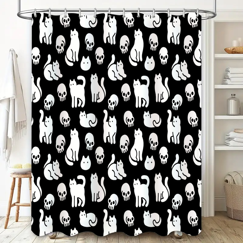ม่านอาบน้ำลายแมวน่ารัก ตกแต่งห - Home Bathroom Design Ideas บทวิจารณ์และราคา