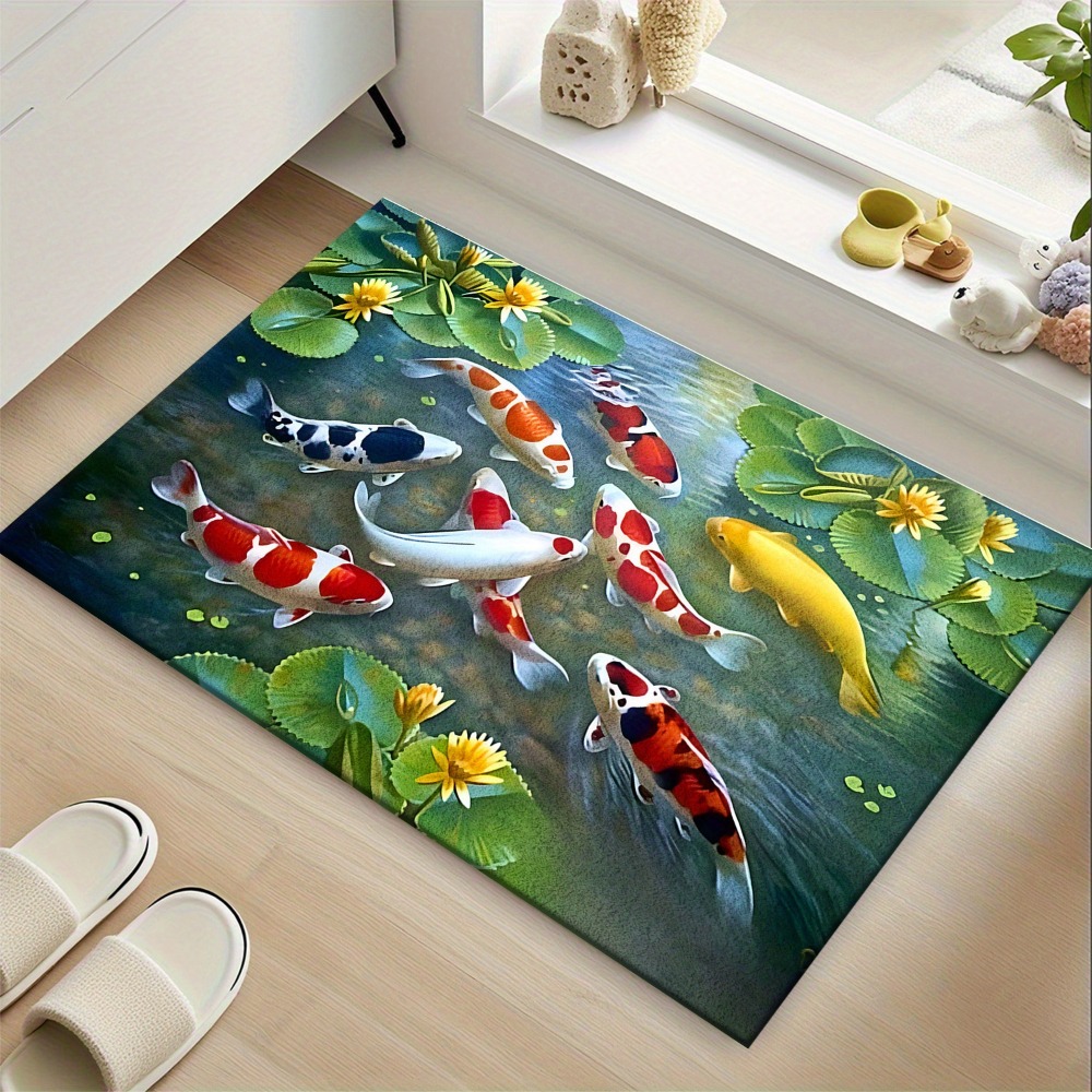 พรมลายปลาคาร์ฟสีสันสดใส ดีไซน์ - Home Bathroom Design Ideas บทวิจารณ์และราคา