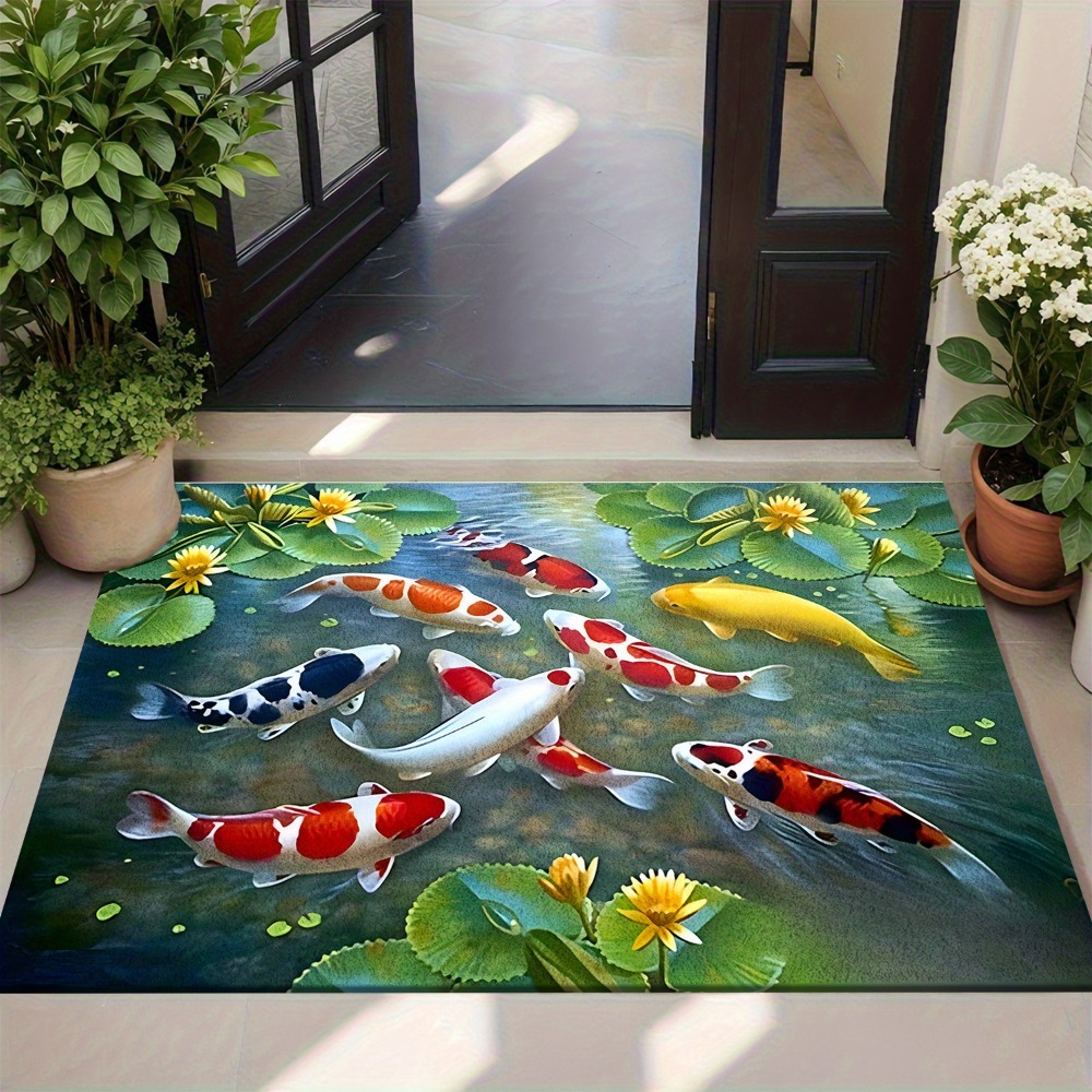 พรมลายปลาคาร์ฟสีสันสดใส ดีไซน์ - Home Bathroom Design Ideas บทวิจารณ์และราคา