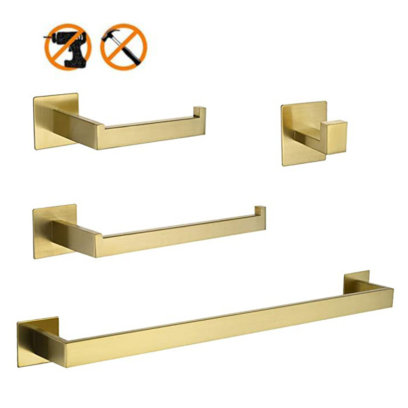 ชุดอุปกรณ์ห้องน้ำสีทอง 4 ชิ้น  - Towel Bar Stainless บทวิจารณ์และราคา