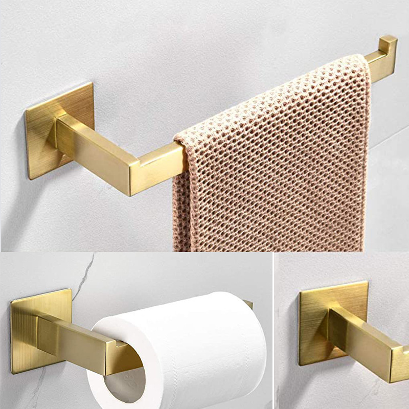 ชุดอุปกรณ์ห้องน้ำสีทอง 4 ชิ้น  - Towel Bar Stainless บทวิจารณ์และราคา