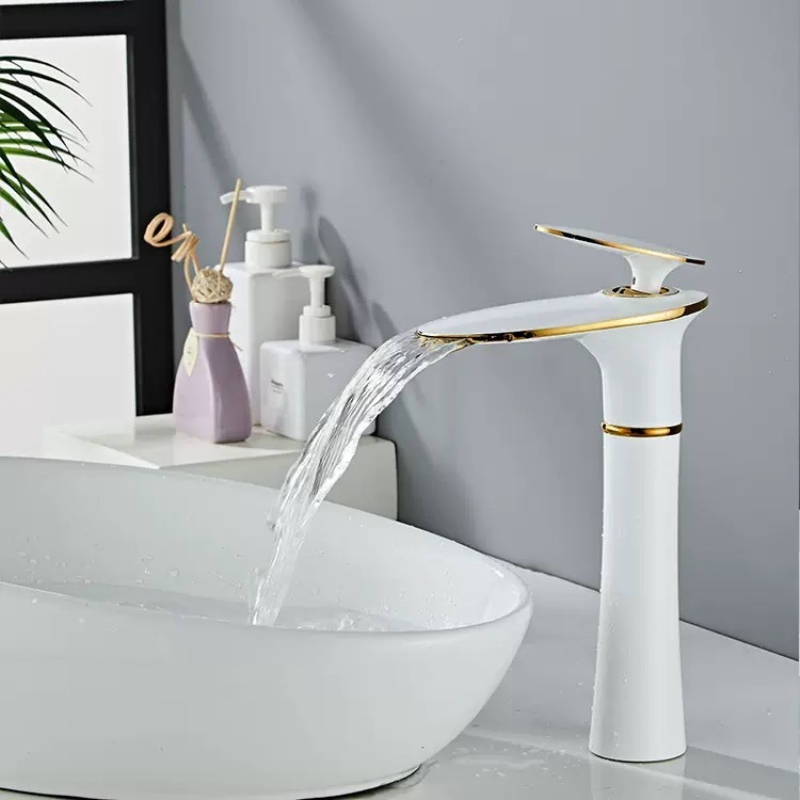 ก๊อกน้ำอ่างล้างหน้าแบบน้ำตก สี - Home Hardware Bathroom Faucets บทวิจารณ์และราคา