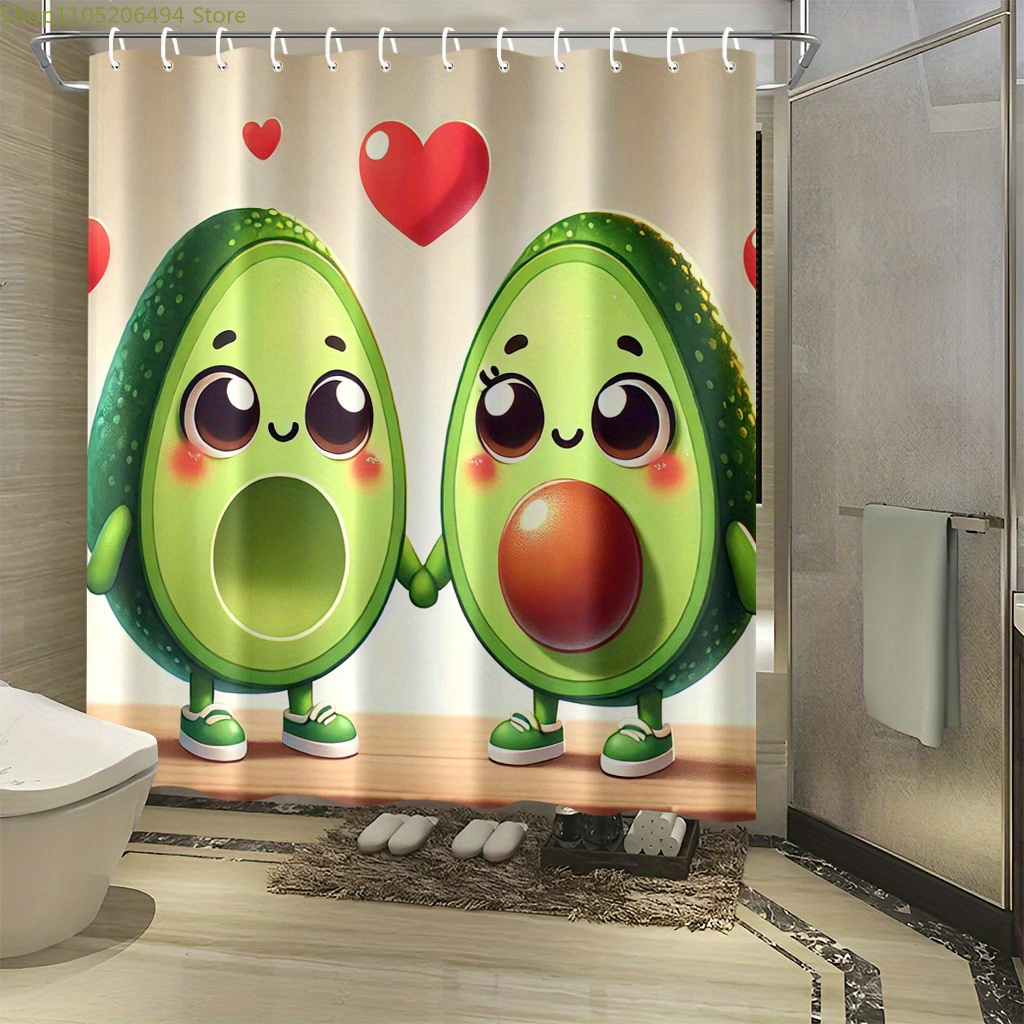 ม่านอาบน้ำลายอะโวคาโดน่ารัก ดี - Home Bathroom Design Ideas บทวิจารณ์และราคา