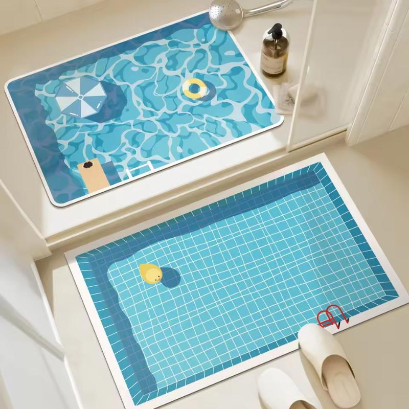แผ่นยางกันลื่นในห้องน้ำ ดูดซับ - Jet Home Bathroom Mats บทวิจารณ์และราคา