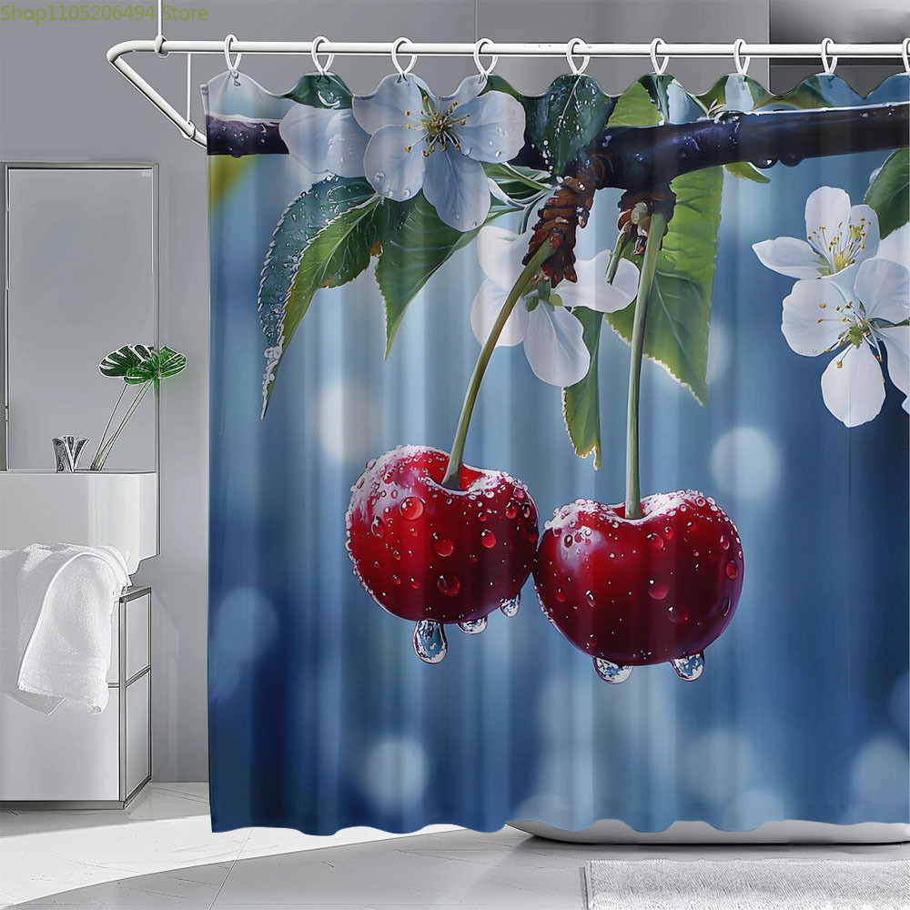 ม่านอาบน้ำลายดอกซากุระสดใส ดีไ - Home Bathroom Design Ideas บทวิจารณ์และราคา