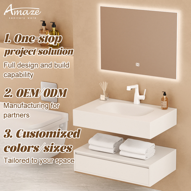 ตู้ห้องน้ำสไตล์หรูหรา ปรับแต่ง - Home Living Bathroom Vanity บทวิจารณ์และราคา