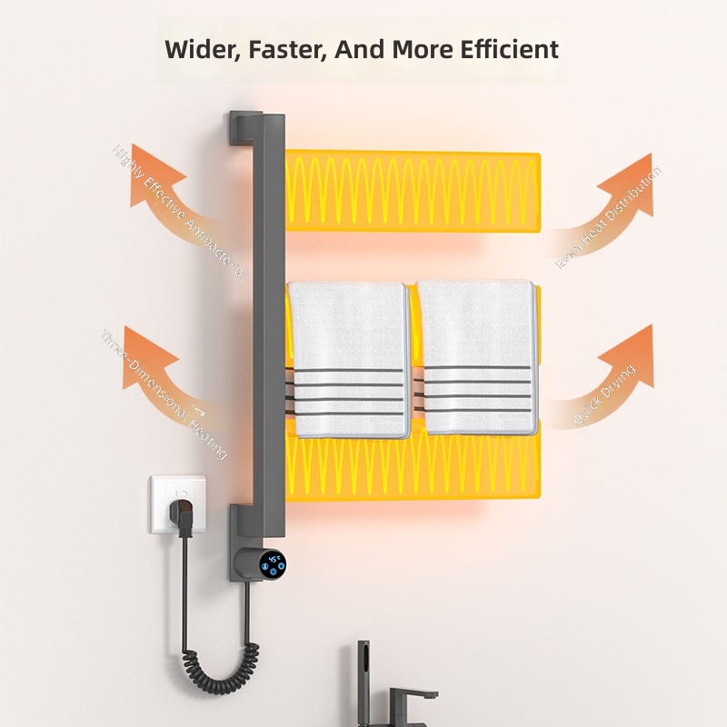 ราวแขวนผ้าเช็ดตัวไฟฟ้าแบบติดผน - Towel Bar Stainless บทวิจารณ์และราคา